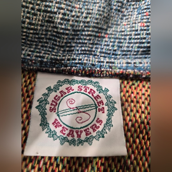 Vintage Sugar Street Weavers Hot Air Balloon Woven Tapestry Jacket size OSFM - Picture 4 of 10